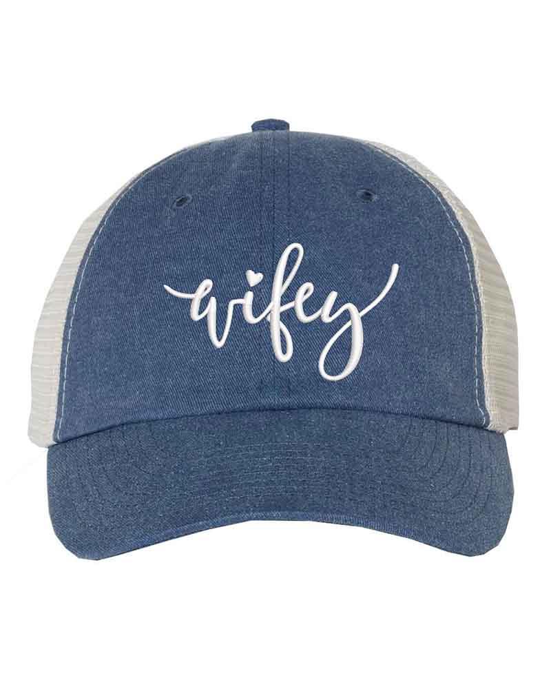 Embroidered Wifey/Hubby Trucker Hat