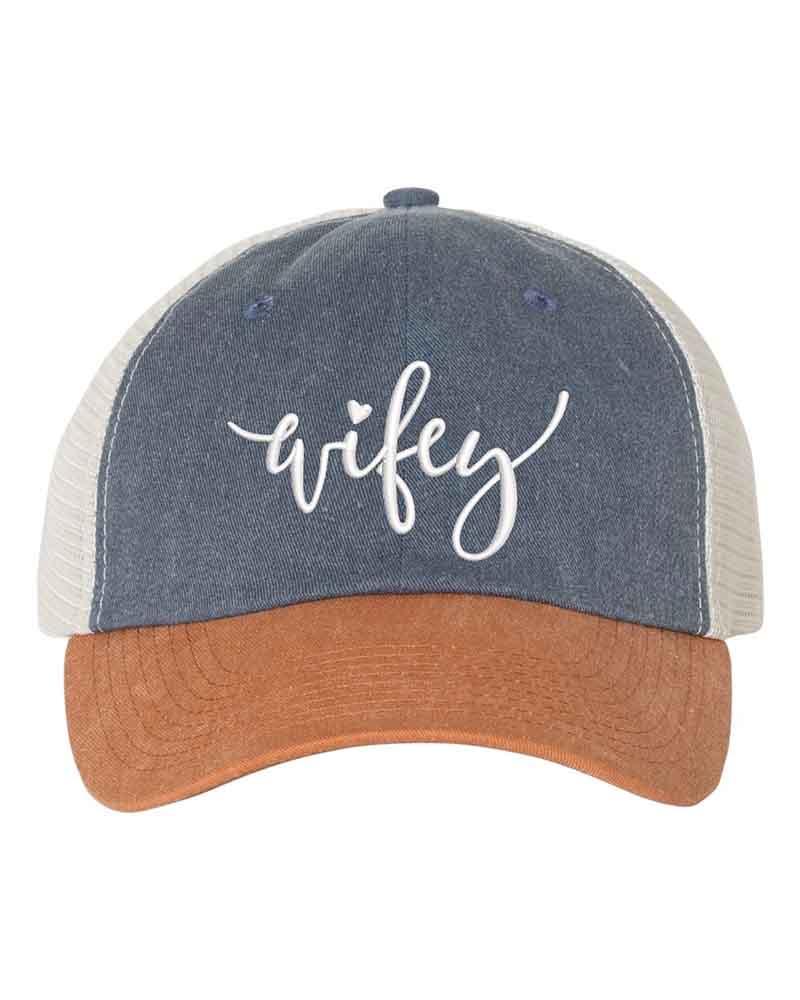 Embroidered Wifey/Hubby Trucker Hat