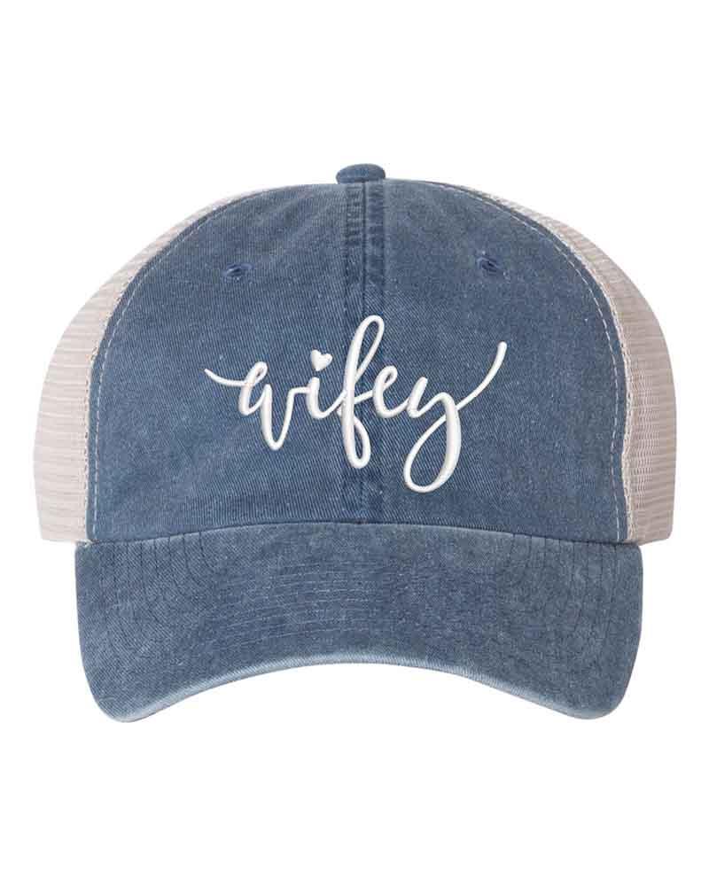Embroidered Wifey/Hubby Trucker Hat