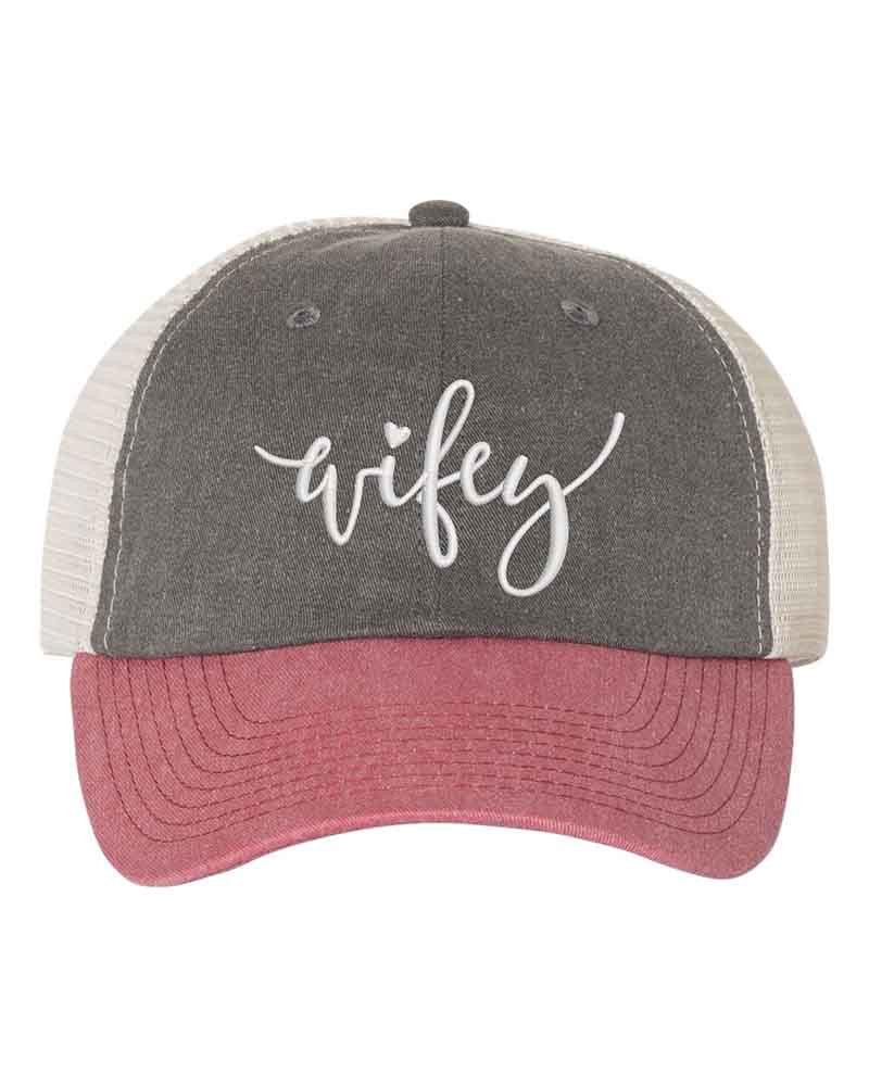 Embroidered Wifey/Hubby Trucker Hat
