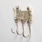 Welcome Paw Print Metal Sign with Hooks
