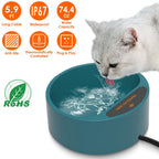 Heated Water Bowl for Dog Cat 74.4OZ