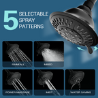 5-Spray Fixed Shower Head