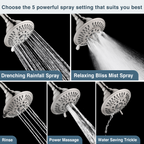 5-Spray Fixed Shower Head