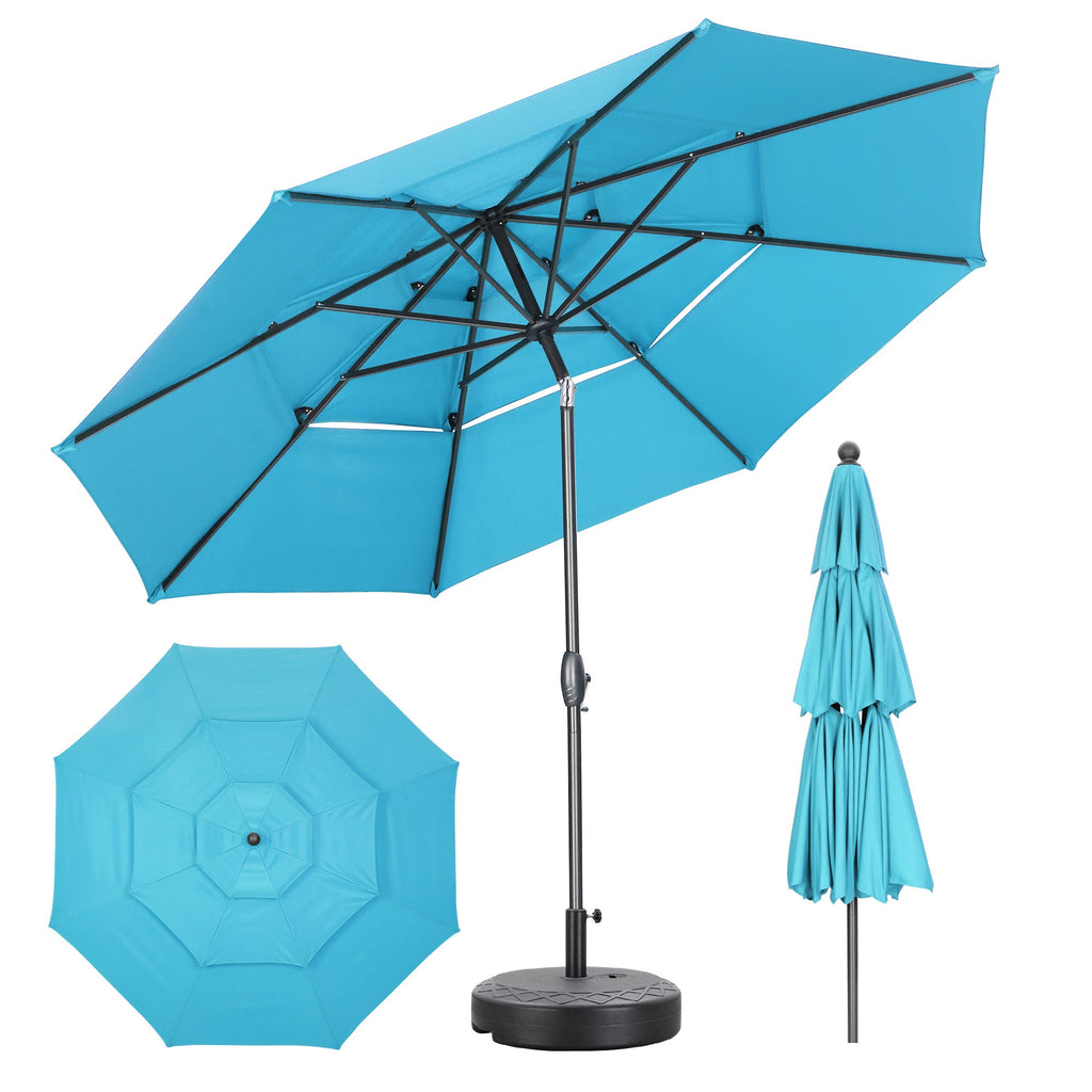 Ainfox 10FT 3 tier vented Outdoor Table Umbrella