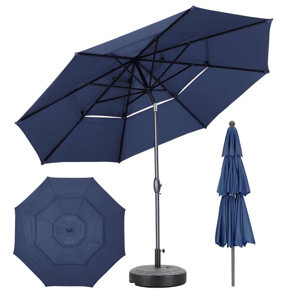Ainfox 10FT 3 tier vented Outdoor Table Umbrella
