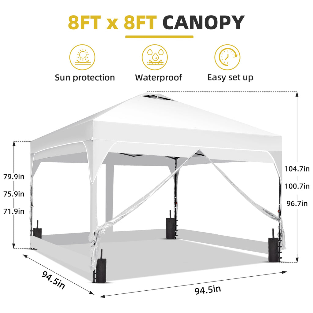 8ft x 8ft Pop Up Canopy Beach Tent
