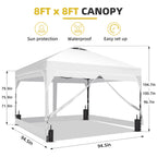 8ft x 8ft Pop Up Canopy Beach Tent