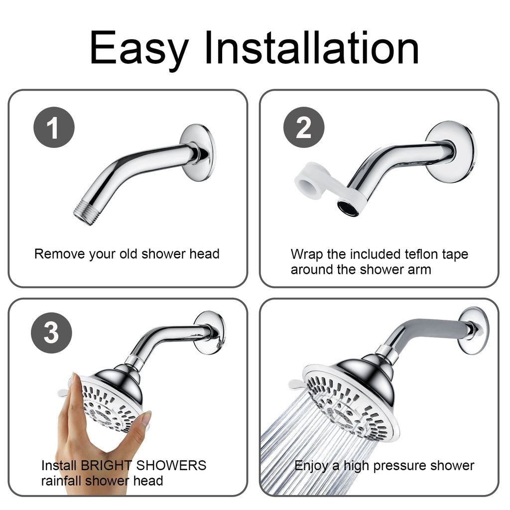 5-Spray Fixed Shower Head