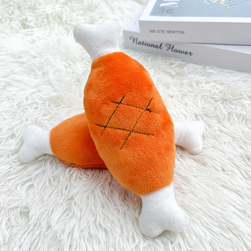 Double Bone Chicken Leg/Carrot Chew Toy
