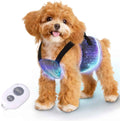 LED Dog Harness Light Up Fiber Optic Remote Control