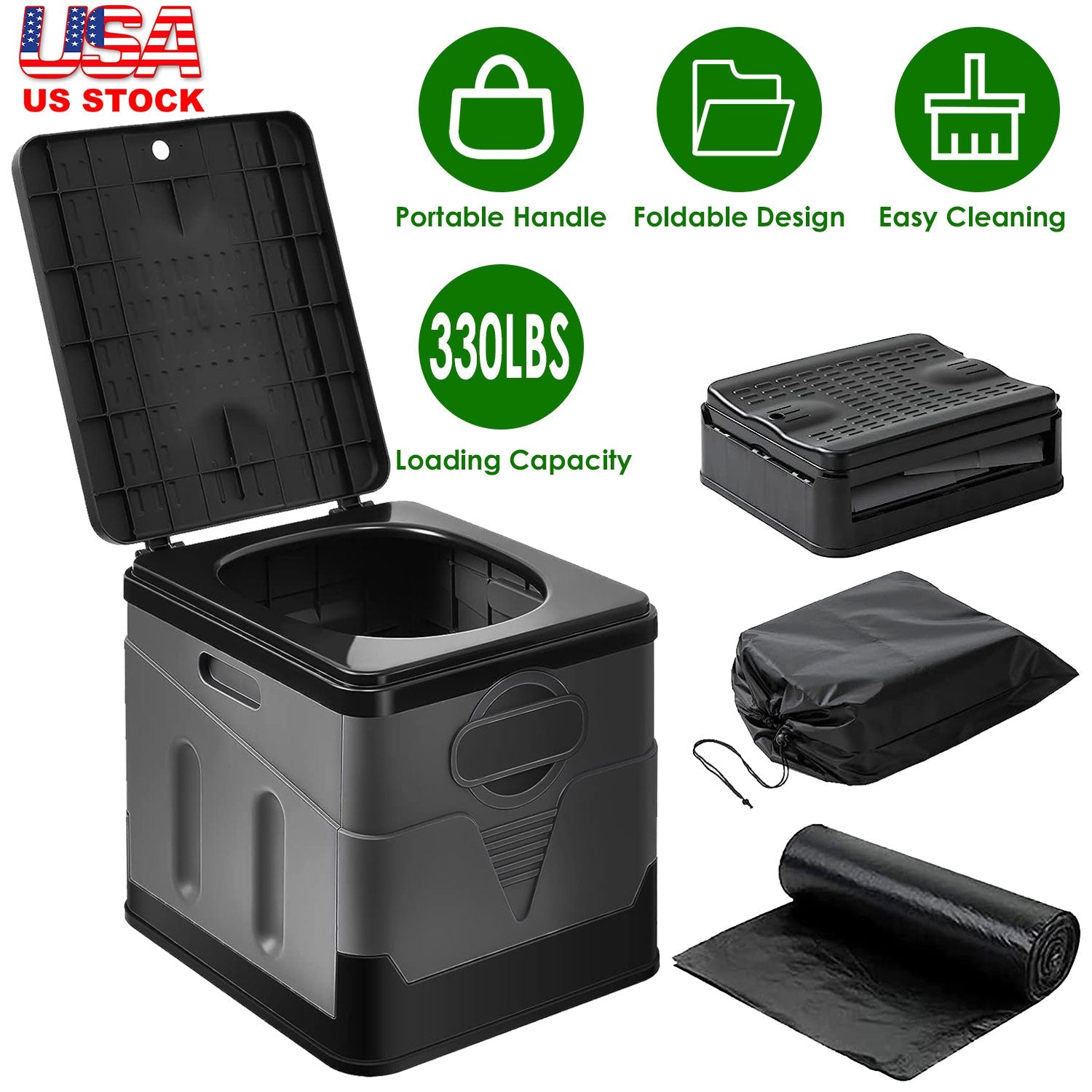 Portable Toilet for Car Camping Boating Hiking Outdoor