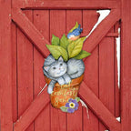 Cat Lovers Welcome Sign  Porch Decor