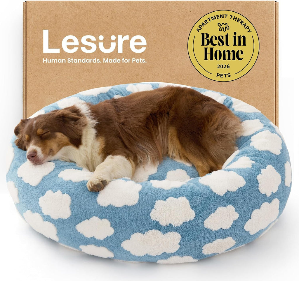LE SURE Donut Dog Bed – 7 Sizes, 5 Patterns