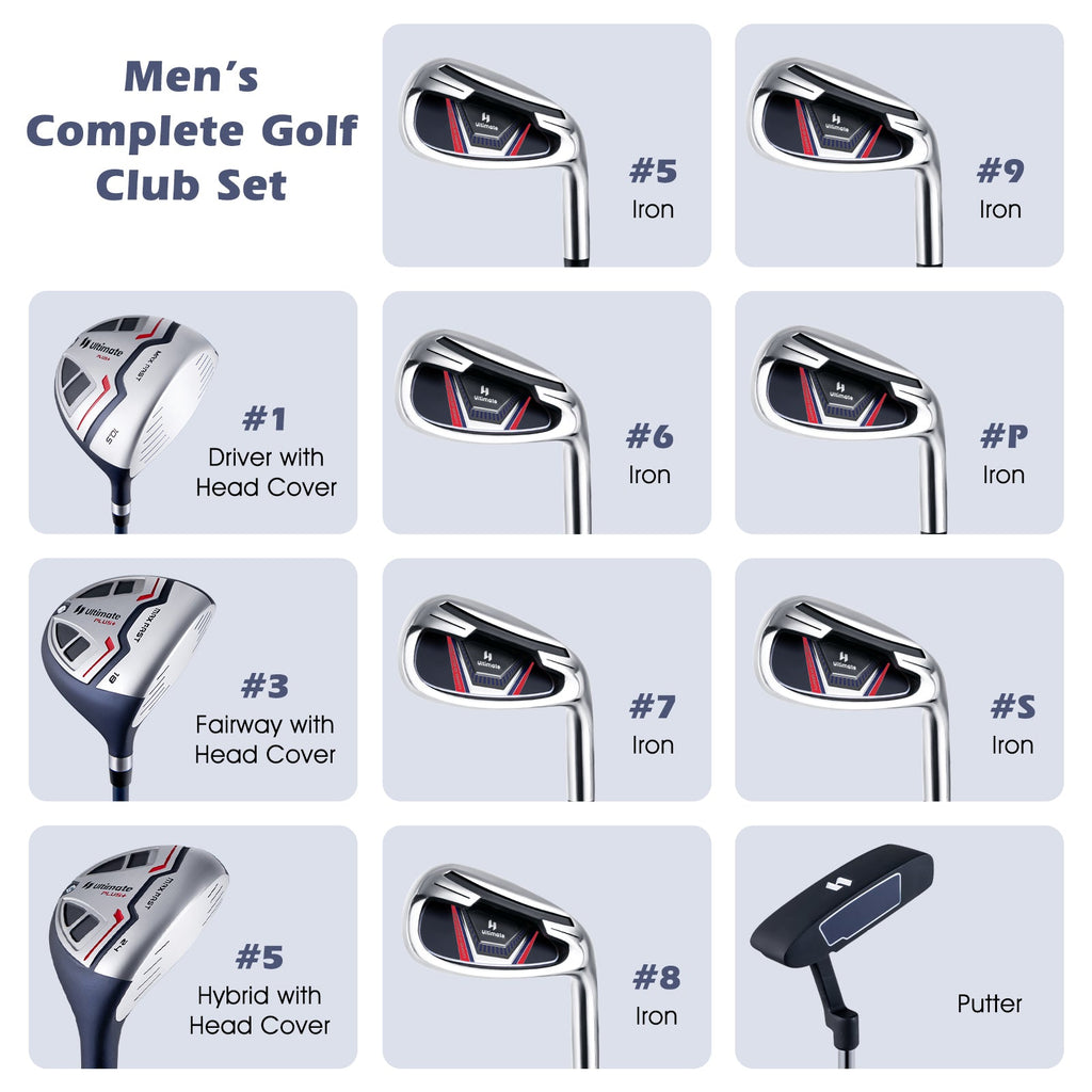 11 Pieces Complete Golf Club Package Set