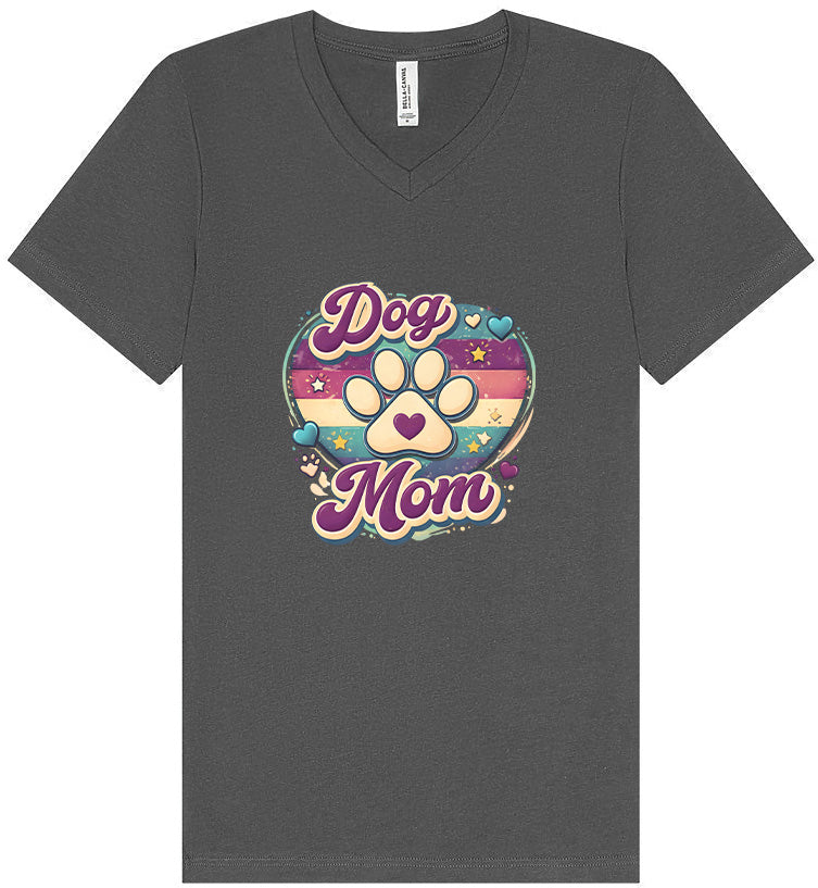Retro Dog Mom V-Neck Shirt