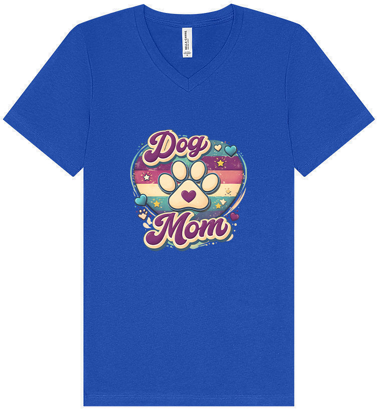 Retro Dog Mom V-Neck Shirt