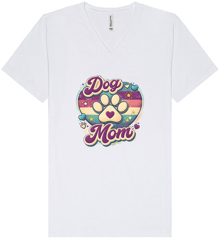 Retro Dog Mom V-Neck Shirt