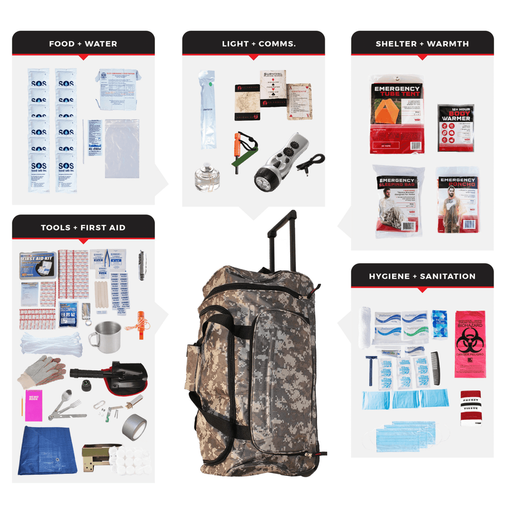 72-Hour Emergency Evacuation Survival Rolling Bag