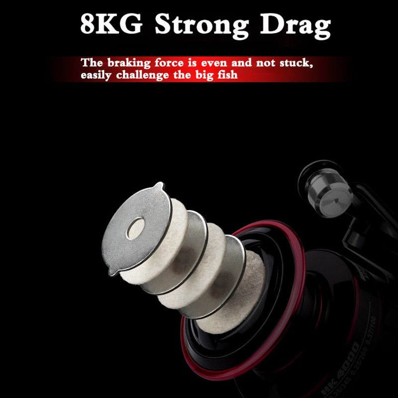 1000-7000 Metal Spool Spinning Reel Carp Fishing