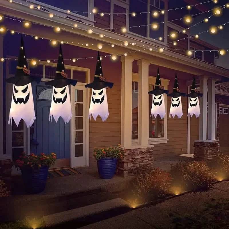 Glowing Ghost Witch Hat