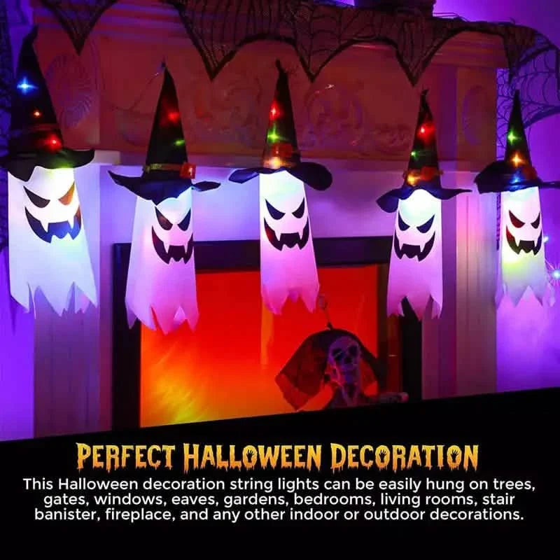 Glowing Ghost Witch Hat