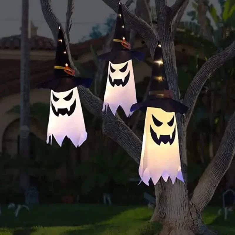 Glowing Ghost Witch Hat