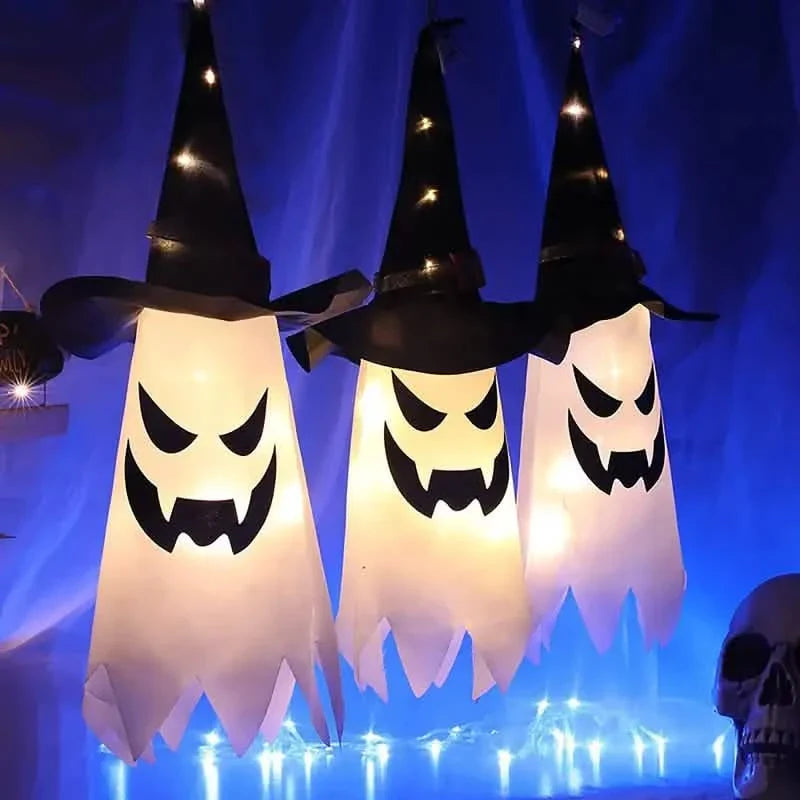 Glowing Ghost Witch Hat