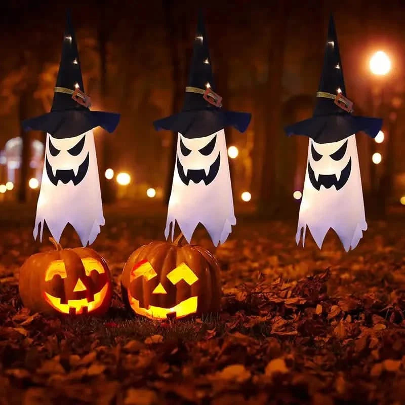 Glowing Ghost Witch Hat