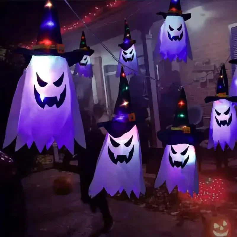 Glowing Ghost Witch Hat