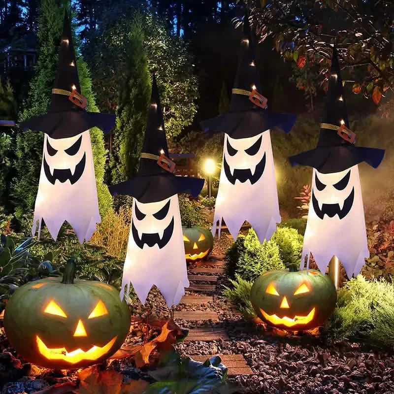 Glowing Ghost Witch Hat