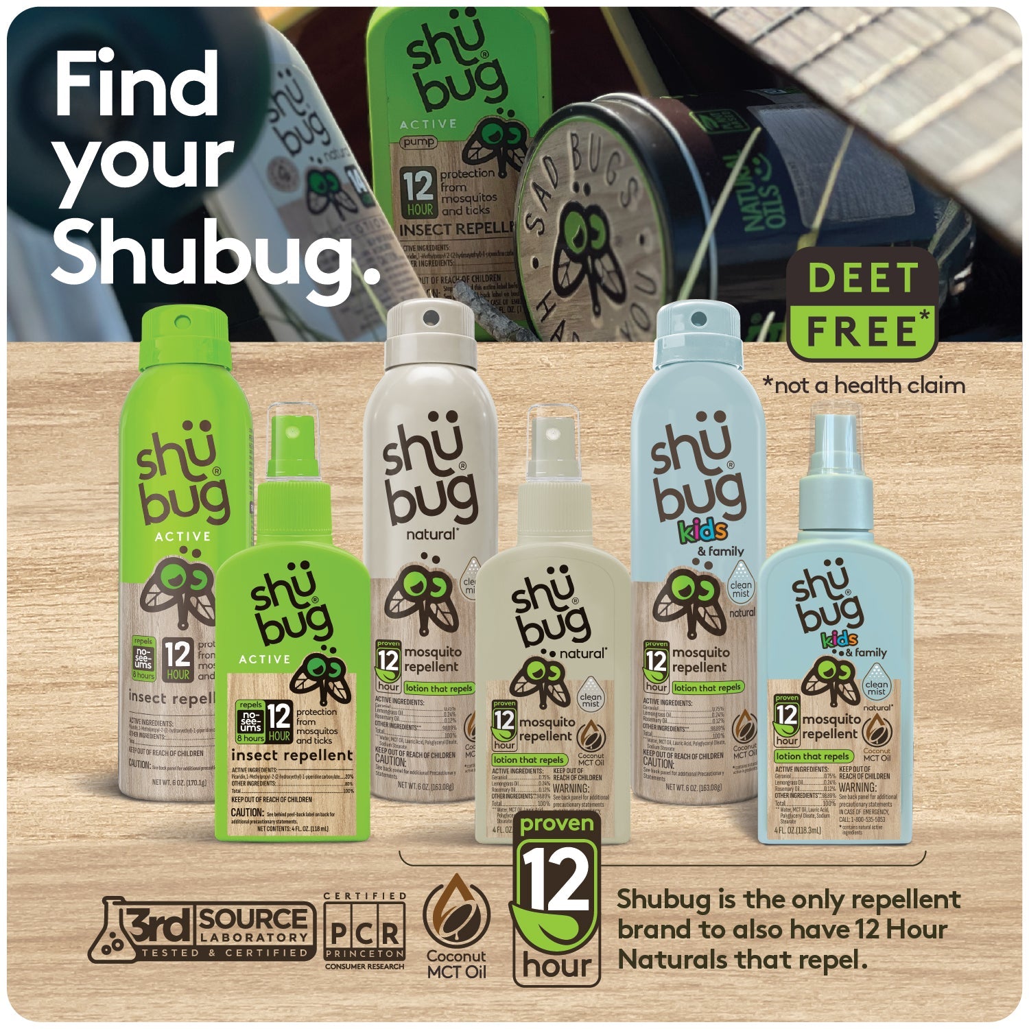 Shubug Kids  DEET FREE Insect Repellent