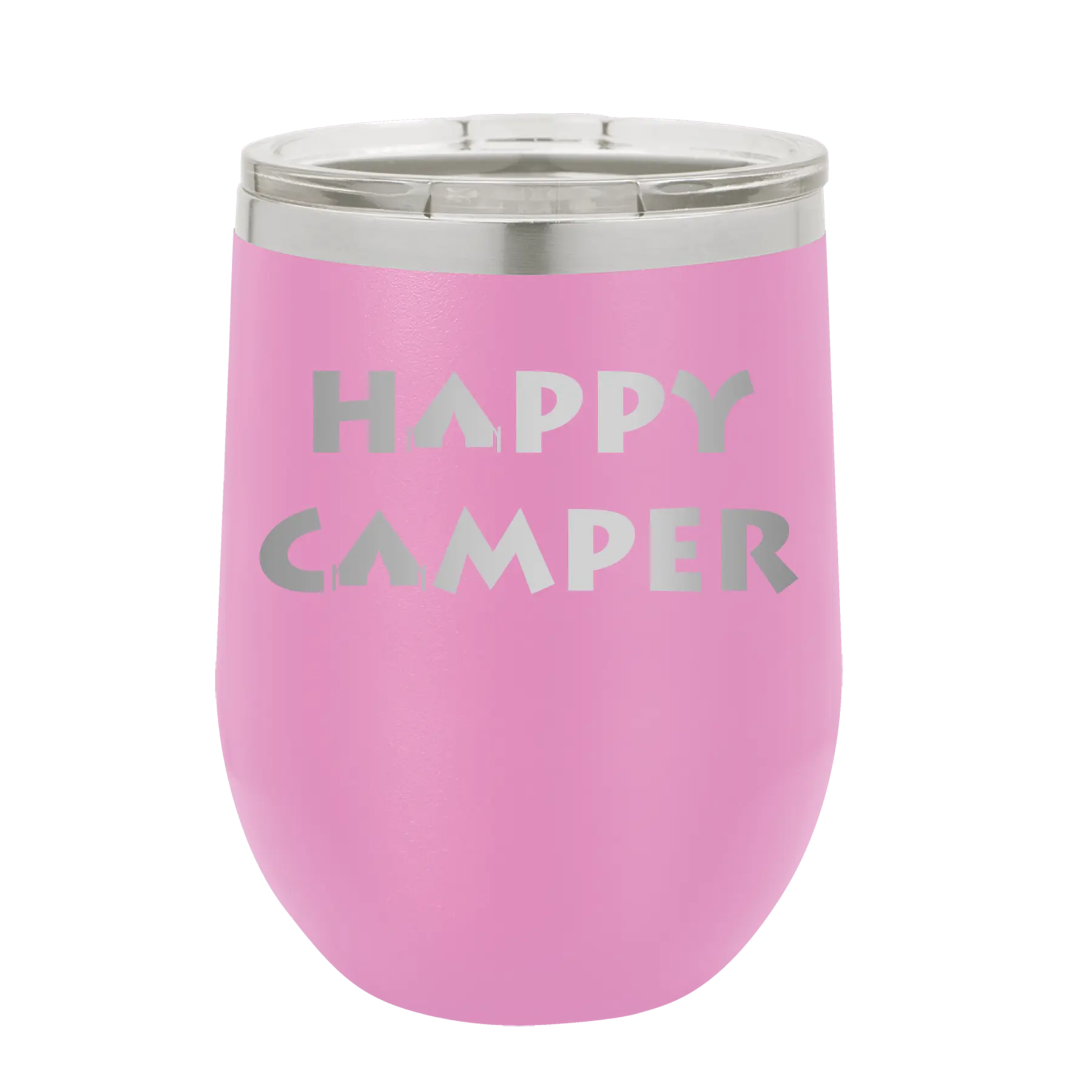 Happy Camper Wine Cup | Light Purple