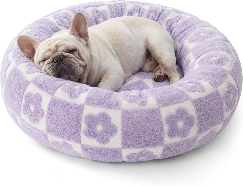 LE SURE Donut Dog Bed – 7 Sizes, 5 Patterns