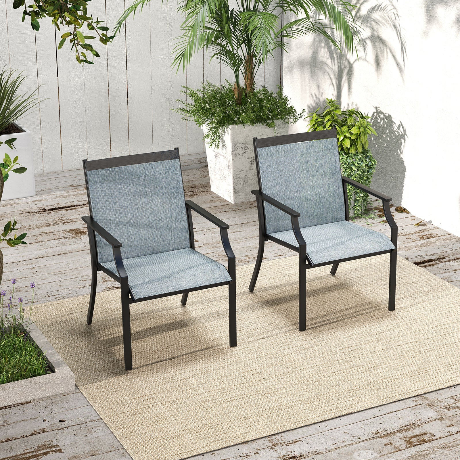 2 Piece Patio Dining Chairs