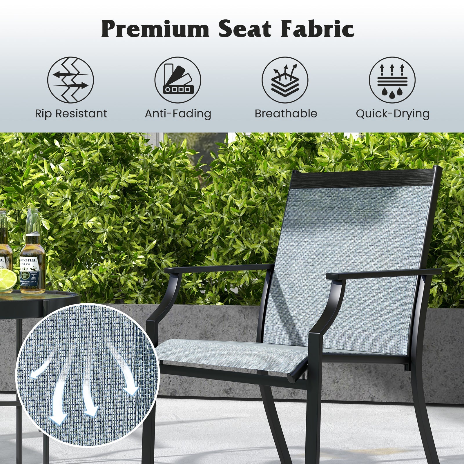 2 Piece Patio Dining Chairs