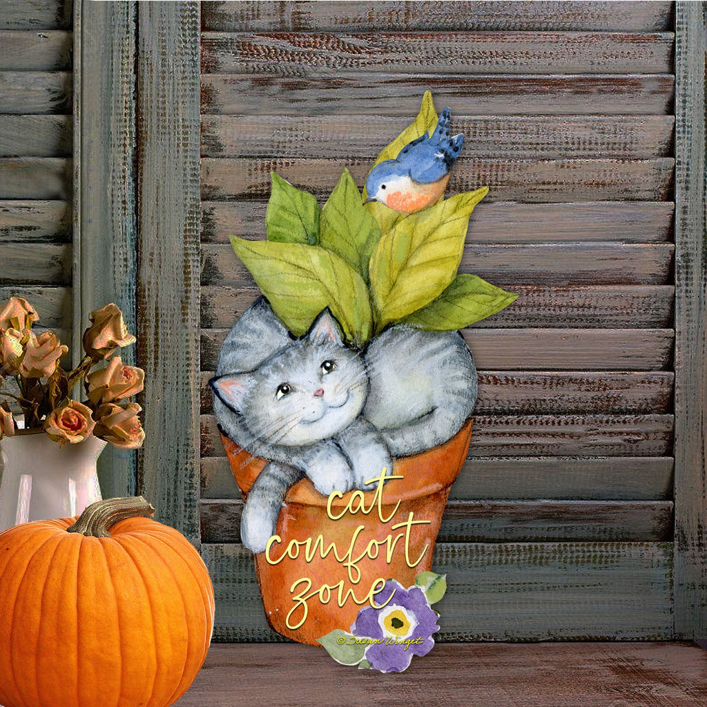Cat Lovers Welcome Sign  Porch Decor