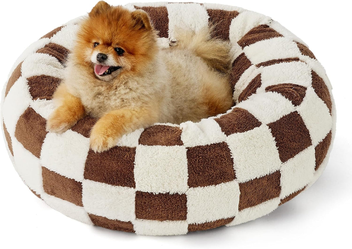 LE SURE Donut Dog Bed – 7 Sizes, 5 Patterns