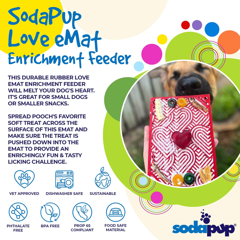 Love eMat - Enrichment Lick Mat for Dogs and Cats
