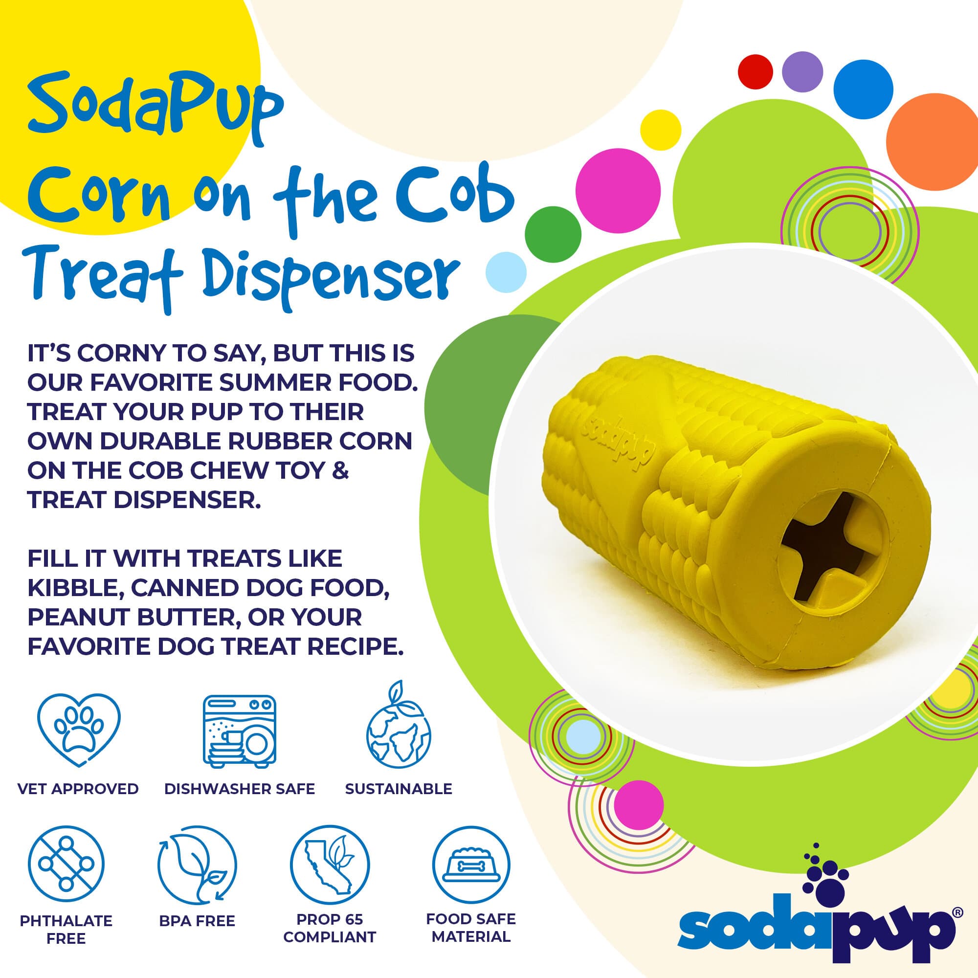 Corn on the Cob Dog Toy