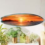 Sunset Symphony Surfboard Coastal Wall Art