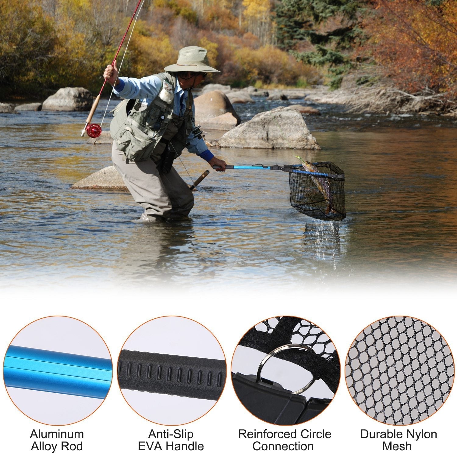 Durable Foldable Fishing Net