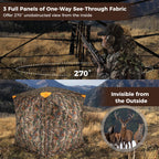 3-4 Person Hunting Blind 270¬∞ See-Through Pop-up Ground Blind with Full-Open Swing Door