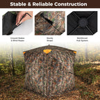 3-4 Person Hunting Blind 270¬∞ See-Through Pop-up Ground Blind with Full-Open Swing Door