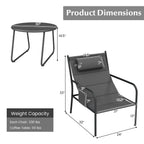 3 Piece Outdoor Bistro Set