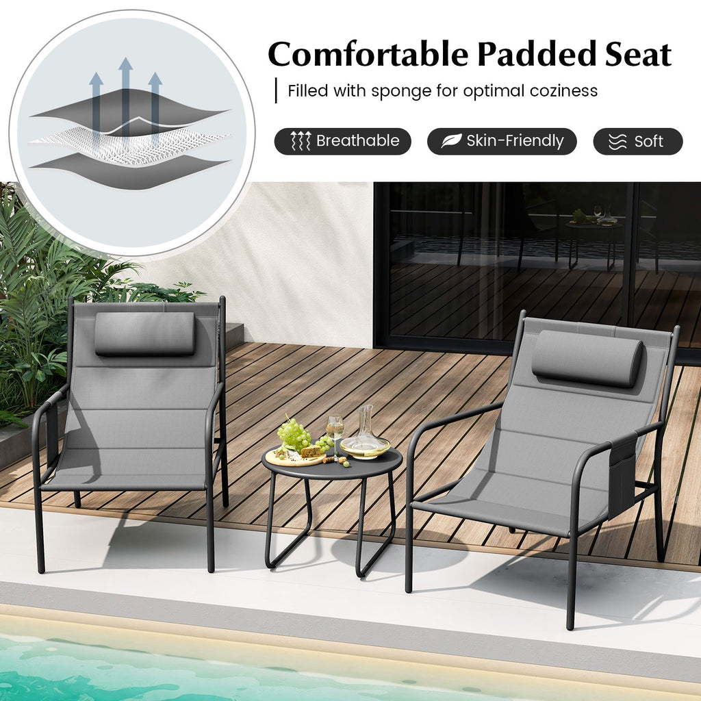 3 Piece Outdoor Bistro Set