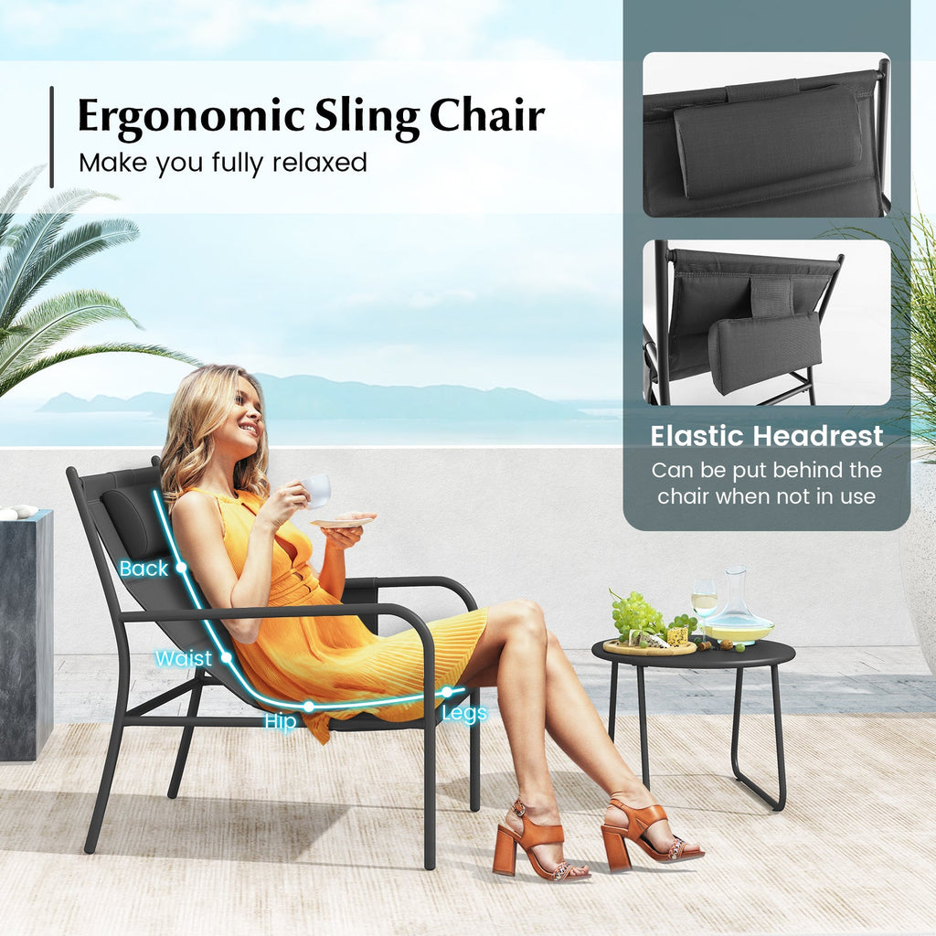 3 Piece Outdoor Bistro Set