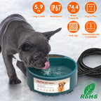 Heated Water Bowl for Dog Cat 74.4OZ