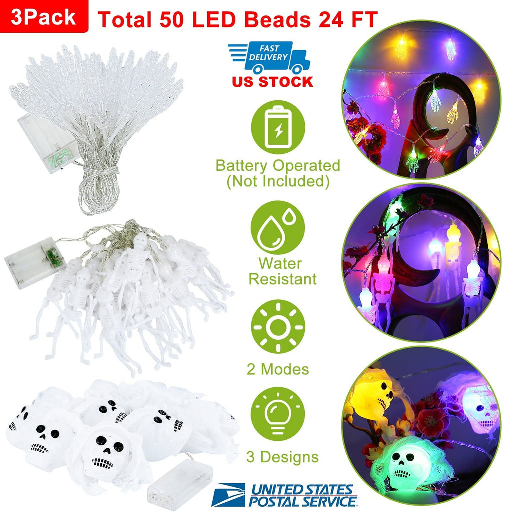 3Pcs Halloween Light Decorations