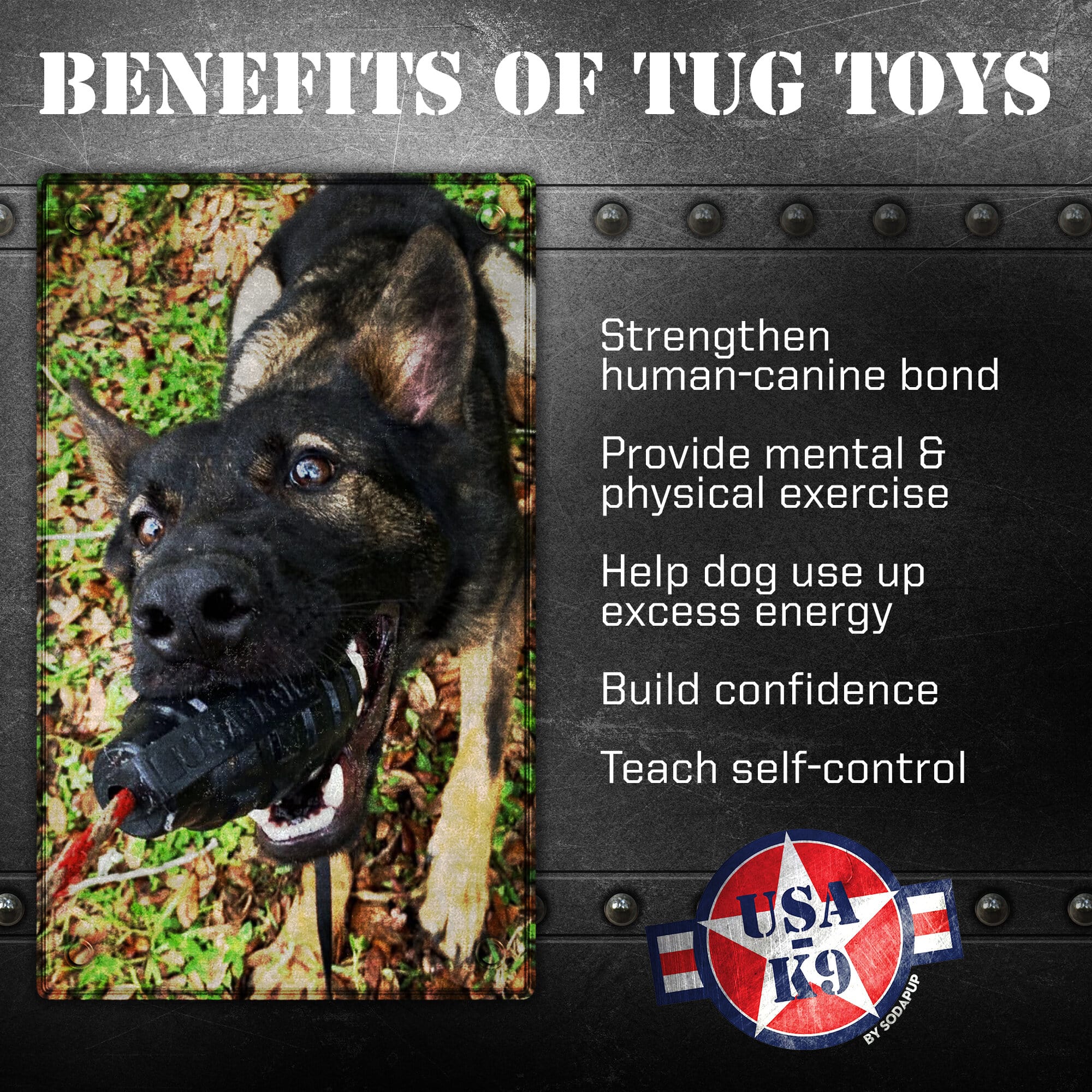 USA-K9 Magnum Grenade  Rubber Chew Toy